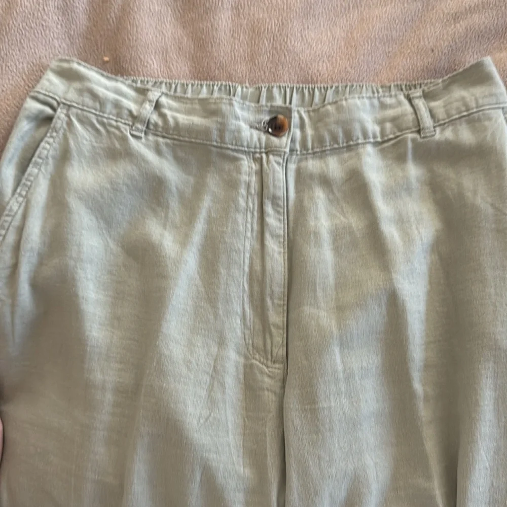 NWT HM LINEN-BLEND WIDE-LEG PANTS